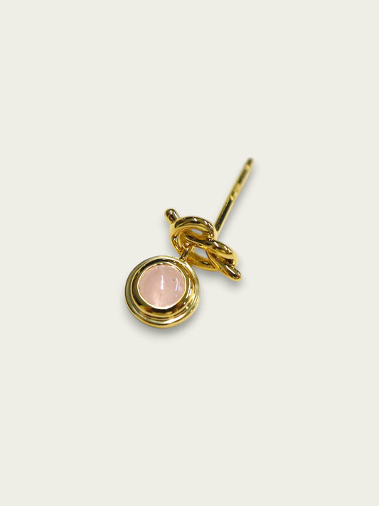 フォギーモルガナイト ノットピアス(片耳)