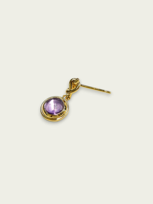 アメジスト ノットピアス(片耳)