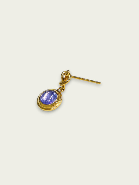 タンザナイト ノットピアス（片耳）