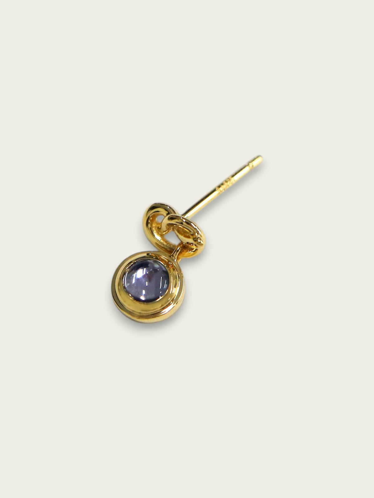 アイオライトノットピアス（片耳）