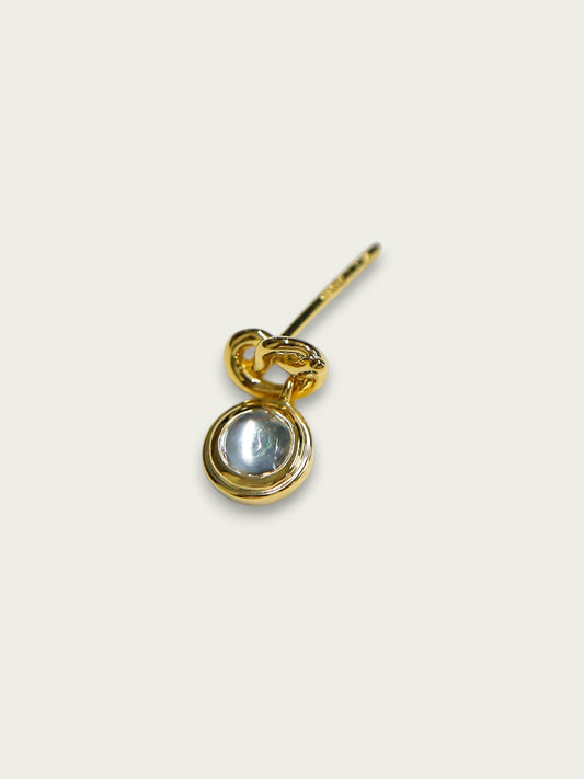 ブルートパーズ ノットピアス（片耳）