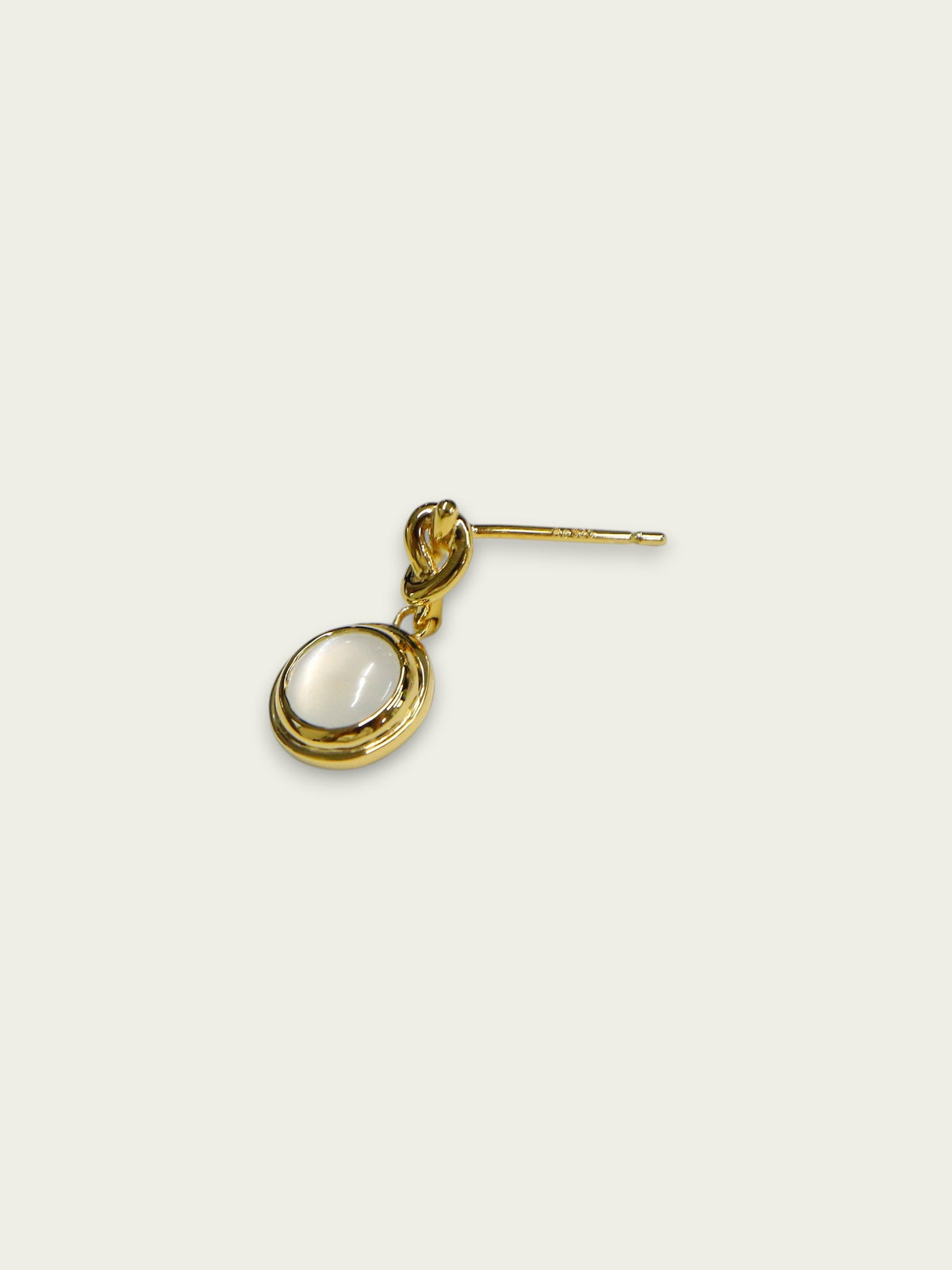 ムーンストーン ノットピアス（片耳）