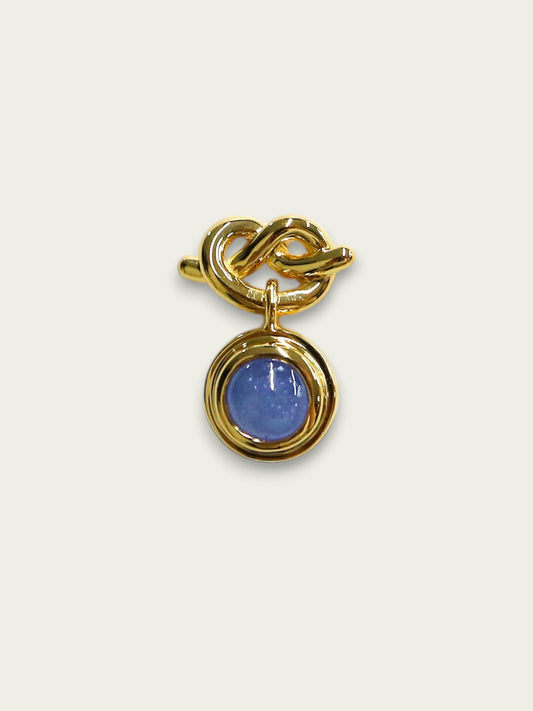 タンザナイト ノットピアス（片耳）