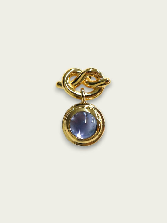 アイオライトノットピアス（片耳）