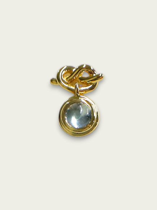 ブルートパーズ ノットピアス（片耳）