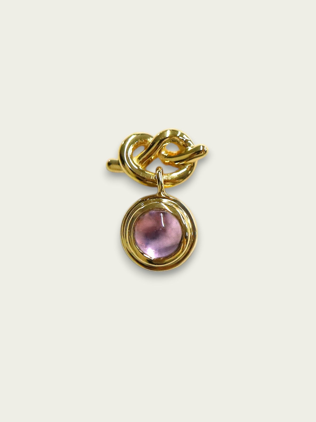 アメジスト ノットピアス（片耳）