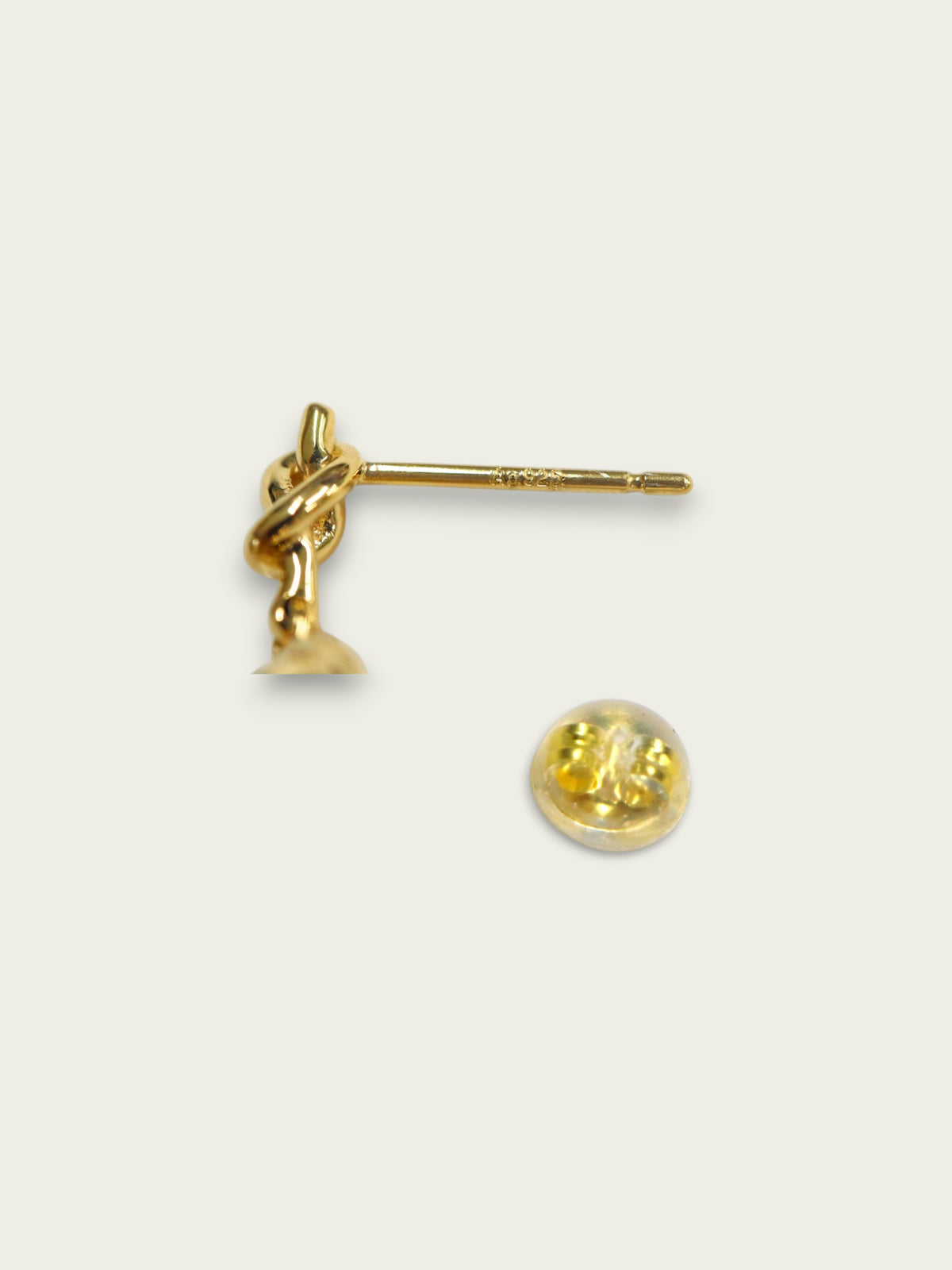 フォギーモルガナイト ノットピアス（片耳）